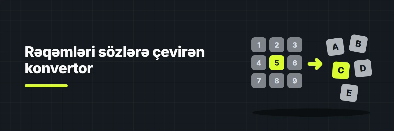 Rəqəmləri sözlərə çevirən konvertor