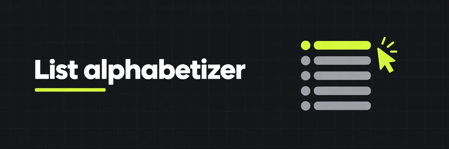 List alphabetizer