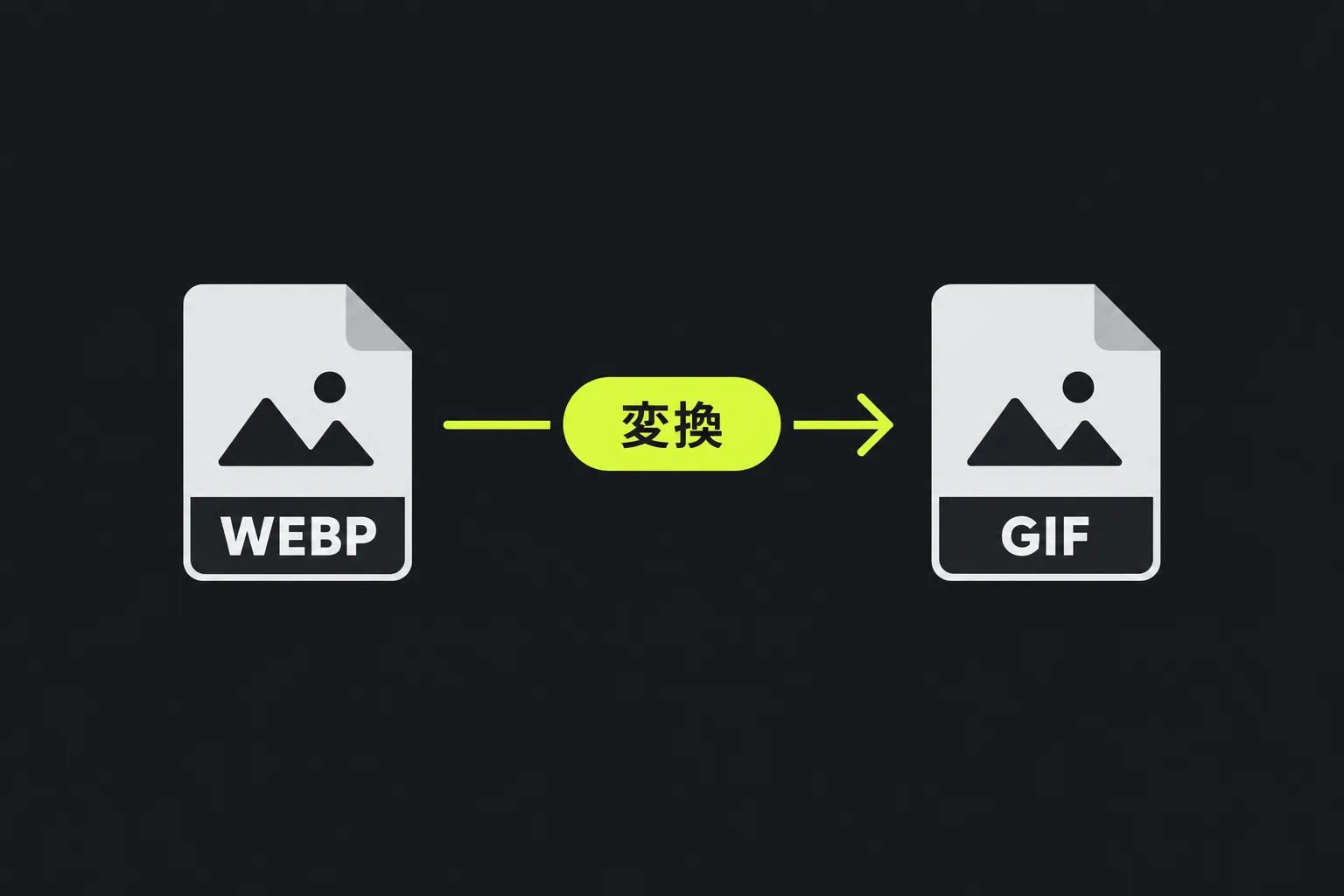 図解:WEBPファイルがGIFファイルに変換される