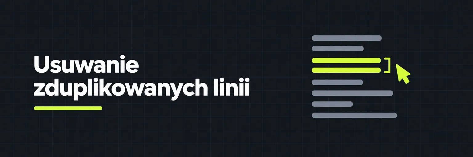 Usuwanie zduplikowanych linii