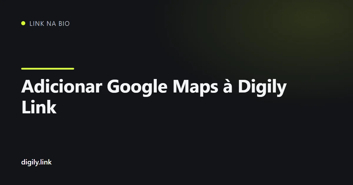Página de link na bio com Google Maps incorporado e botão de direções