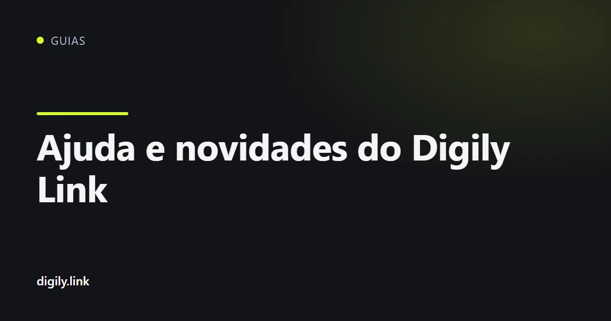 Canais de suporte e comunidade do Digily Link em um celular