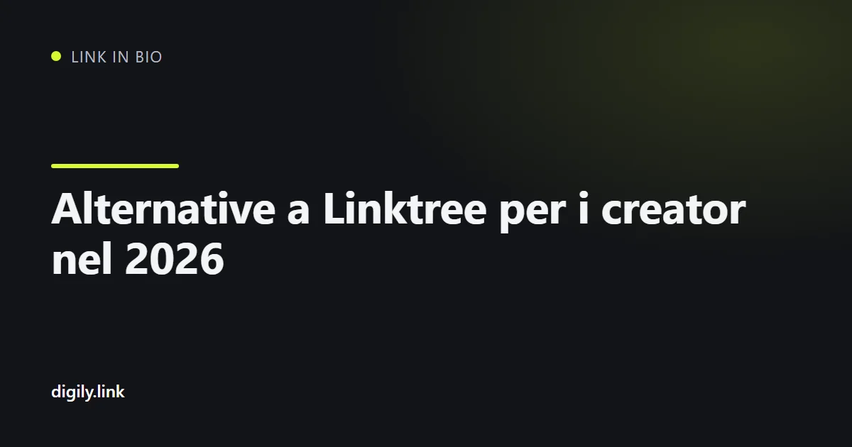 Confronto tra strumenti di link in bio sullo schermo di uno smartphone