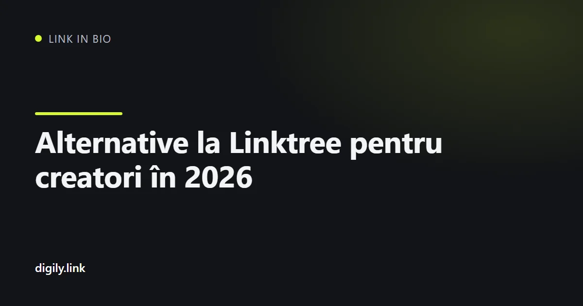 Comparație între instrumente de link in bio pe ecranul unui telefon