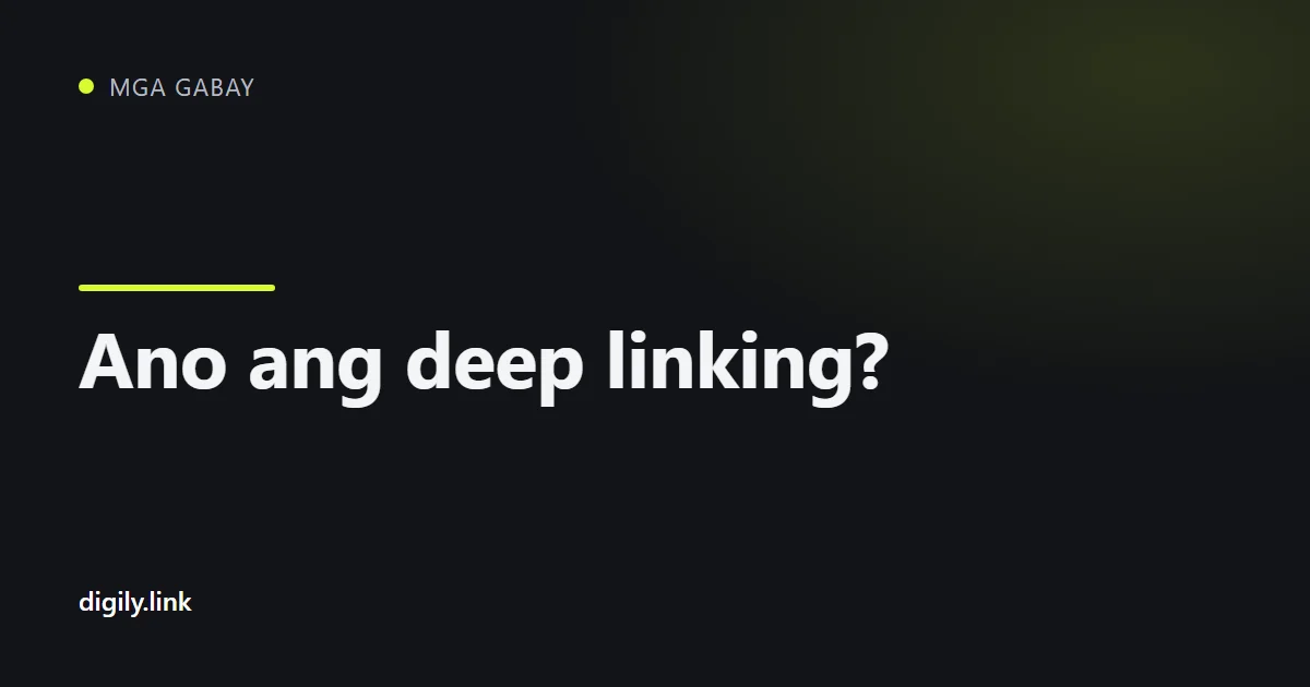 Short link sa phone na direktang nagbubukas ng mobile app