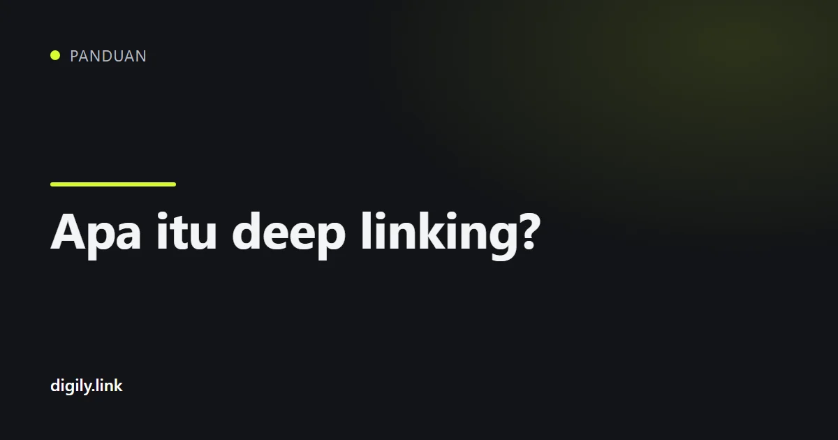 Short link di ponsel yang langsung membuka aplikasi seluler