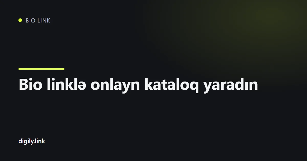 Telefonda bio link səhifəsi kimi hazırlanmış məhsul kataloqu