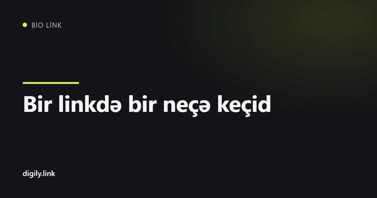 Bir neçə keçid düyməsi olan səhifəni açan tək qısa ünvan