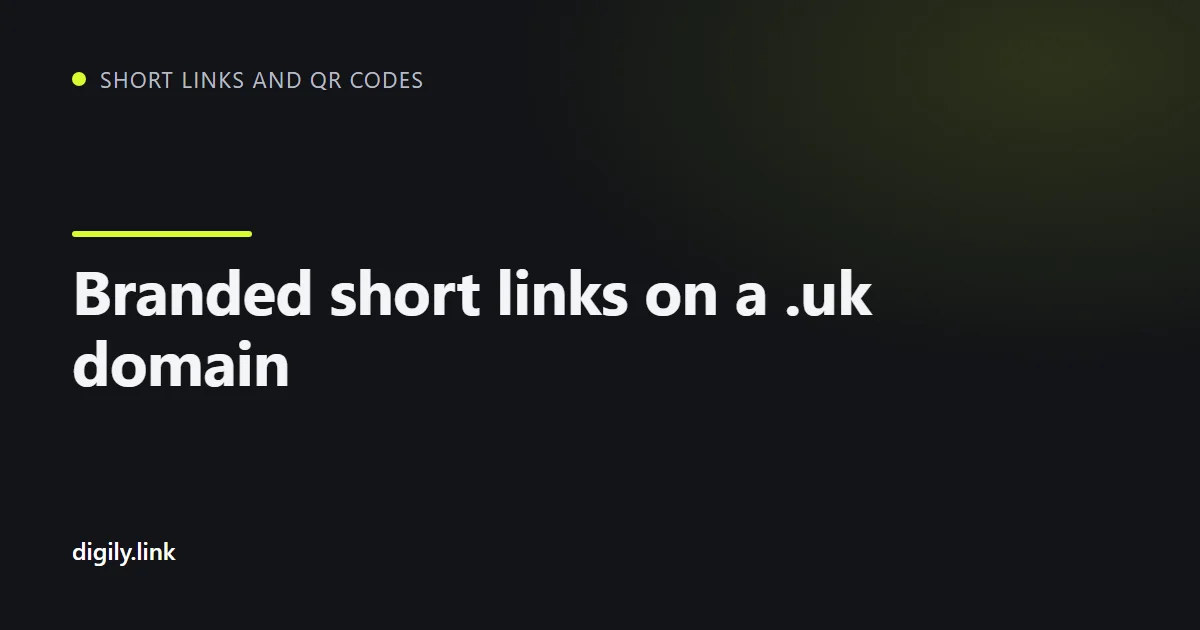 A branded .uk short link shown on a phone next to a generic one