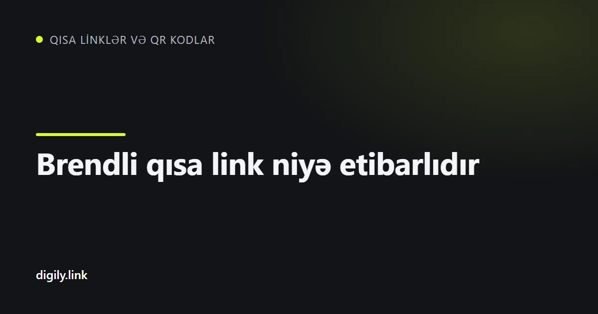 Telefonda ümumi qısa linklə yanaşı göstərilən brendli .uk qısa link