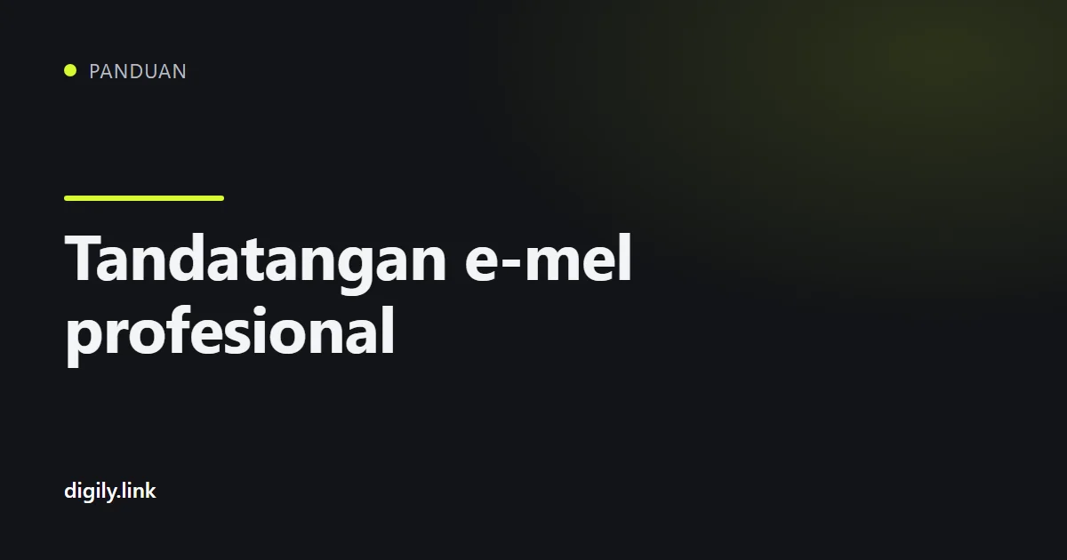 Tandatangan e-mel perniagaan yang kemas pada komputer riba dan telefon