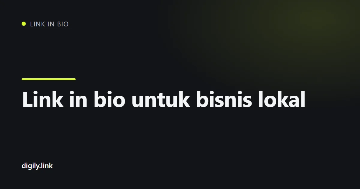 Halaman link in bio bisnis kecil dengan tombol reservasi, petunjuk arah, dan ulasan