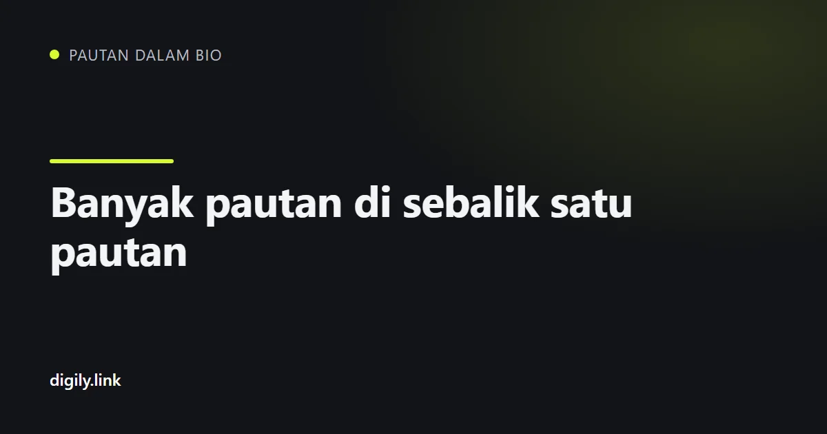 Satu alamat pendek membuka halaman dengan beberapa butang pautan
