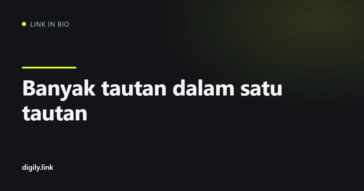 Satu alamat pendek membuka halaman dengan beberapa tombol tautan