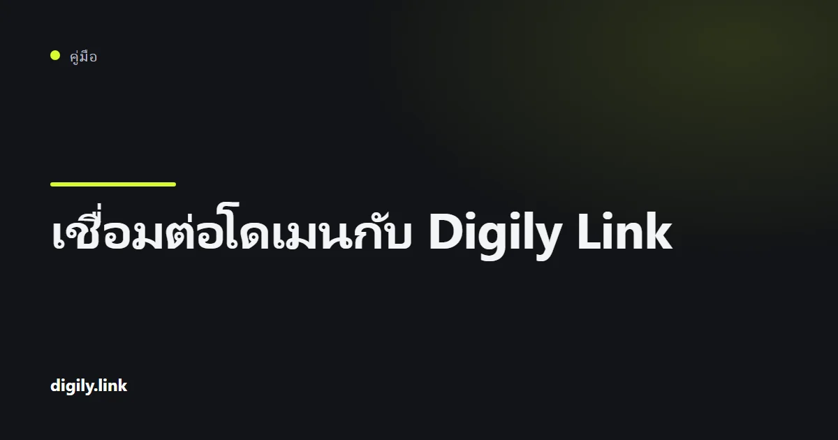 ตารางระเบียน DNS สำหรับเชื่อมต่อโดเมนกับ Digily Link