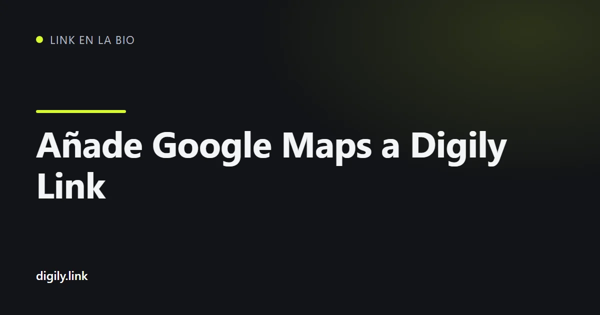 Página de bio link con Google Maps y un botón de indicaciones
