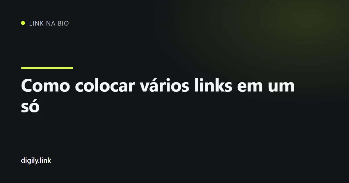 Um endereço curto abrindo uma página com vários botões de link