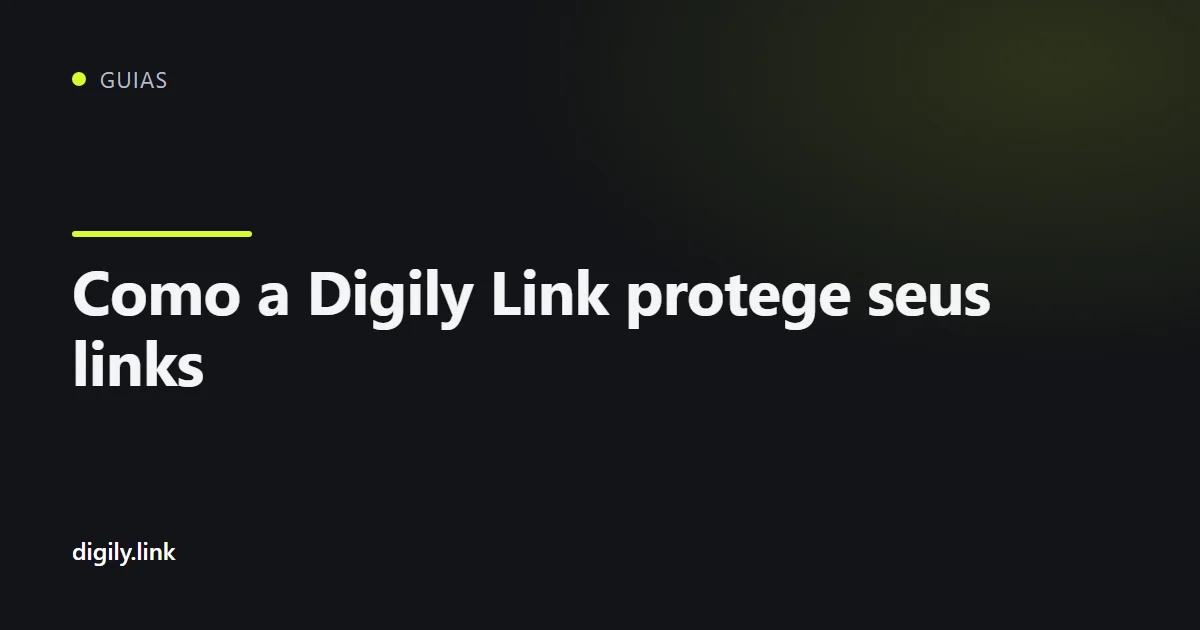 Cadeado sobre um link curto na tela de um celular