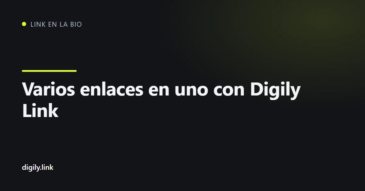 Una dirección corta abre una página con varios botones de enlace
