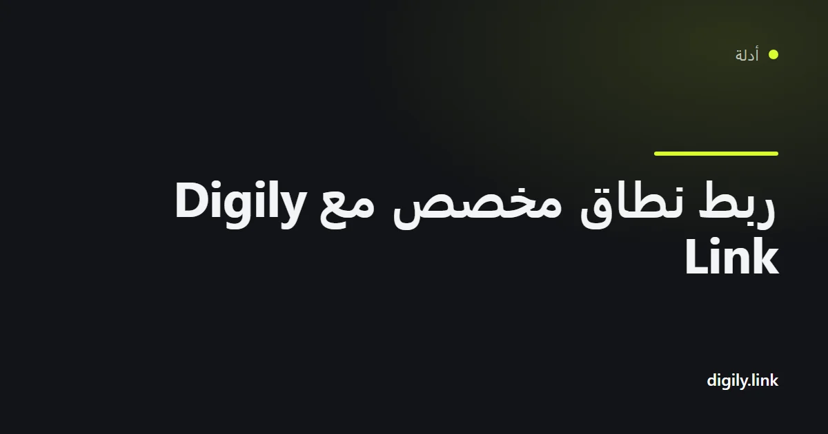 جدول سجلات DNS لربط نطاق مع Digily Link