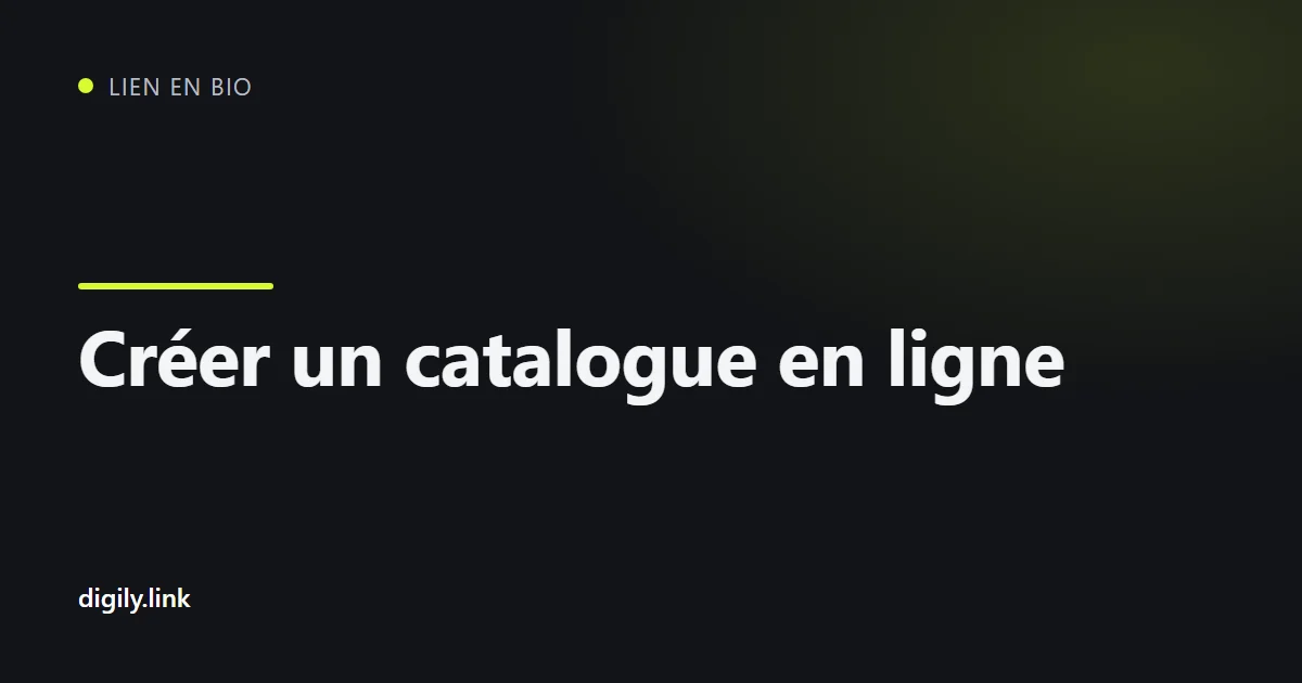 Catalogue de produits présenté comme une page de lien en bio sur un téléphone