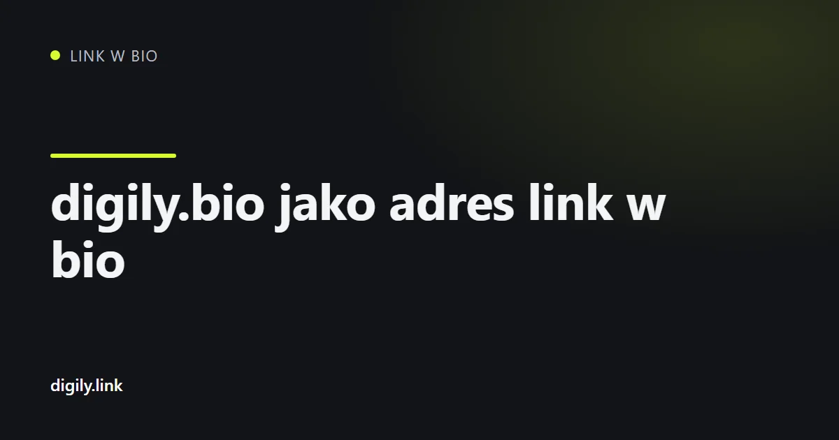 Telefon wyświetlający stronę link w bio pod adresem digily.bio