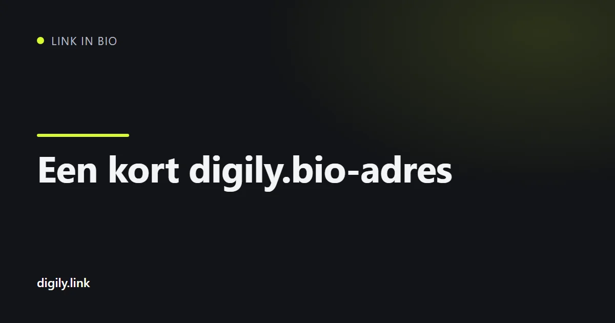 Een telefoon met een bio-linkpagina op een digily.bio-adres