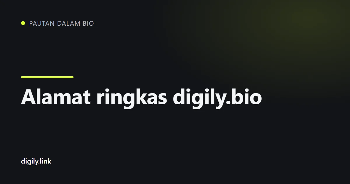 Telefon memaparkan halaman pautan dalam bio di alamat digily.bio