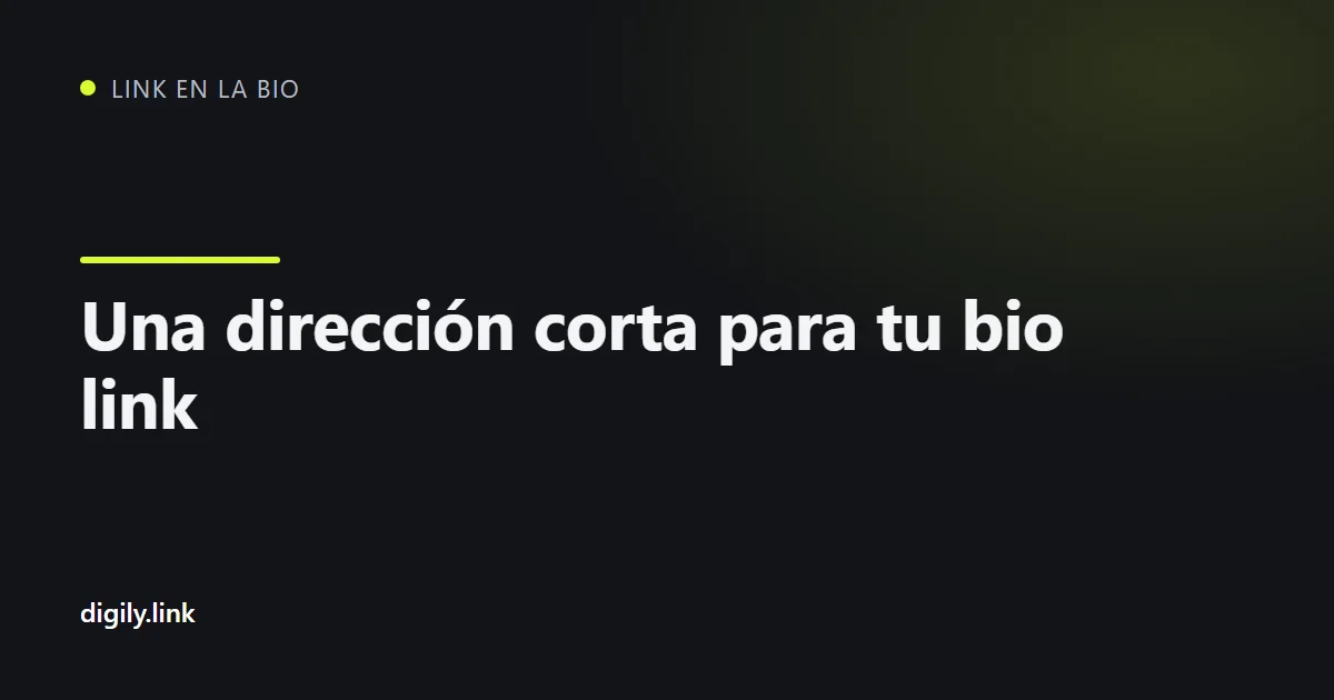 Un móvil con una página de bio link en una dirección digily.bio