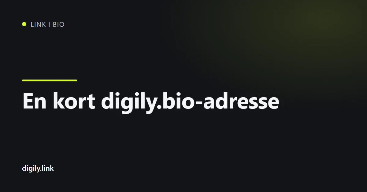 En telefon med en bio-linkside på en digily.bio-adresse
