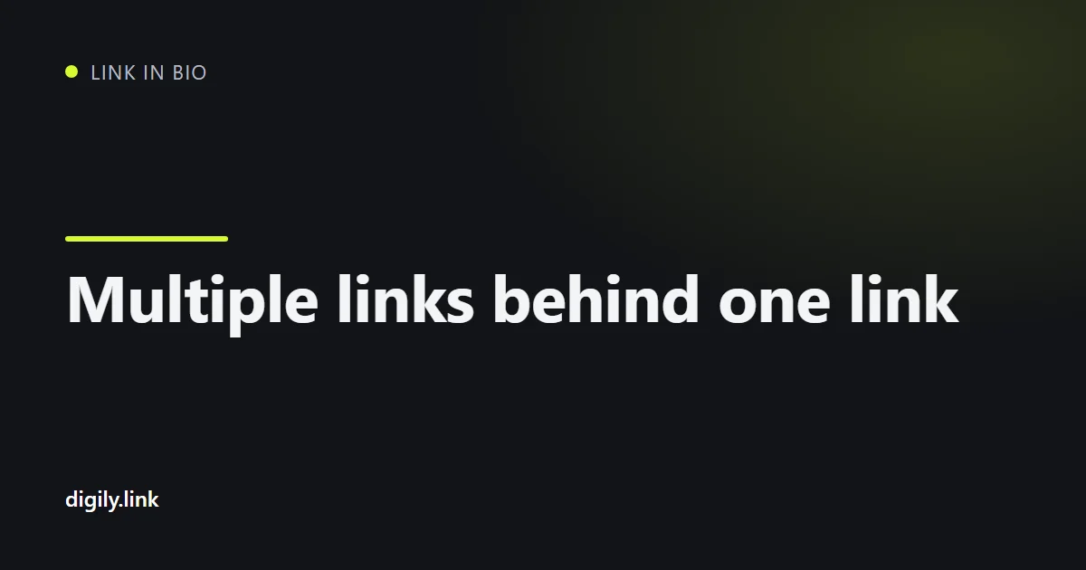 One short address opening a page with several link buttons