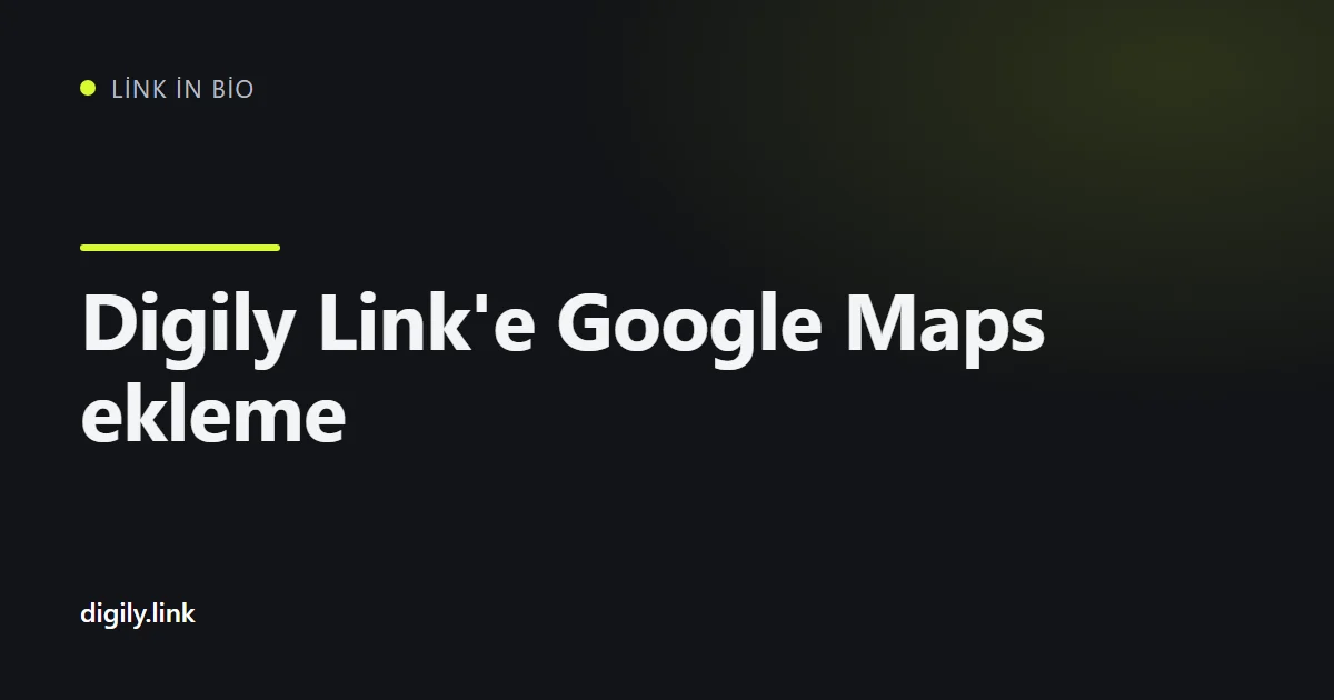 Gömülü Google Haritası ve yol tarifi düğmesi bulunan bio link sayfası