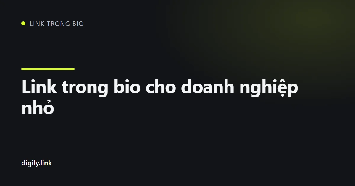 Trang link trong bio của doanh nghiệp nhỏ với nút đặt lịch, chỉ đường và xem đánh giá