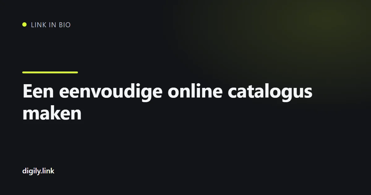 Een productcatalogus als bio-linkpagina op een telefoon
