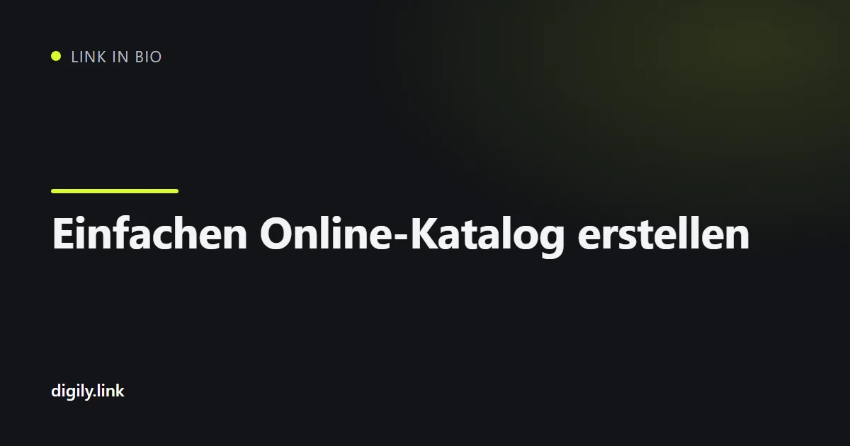 Produktkatalog als Bio-Link-Seite auf einem Smartphone