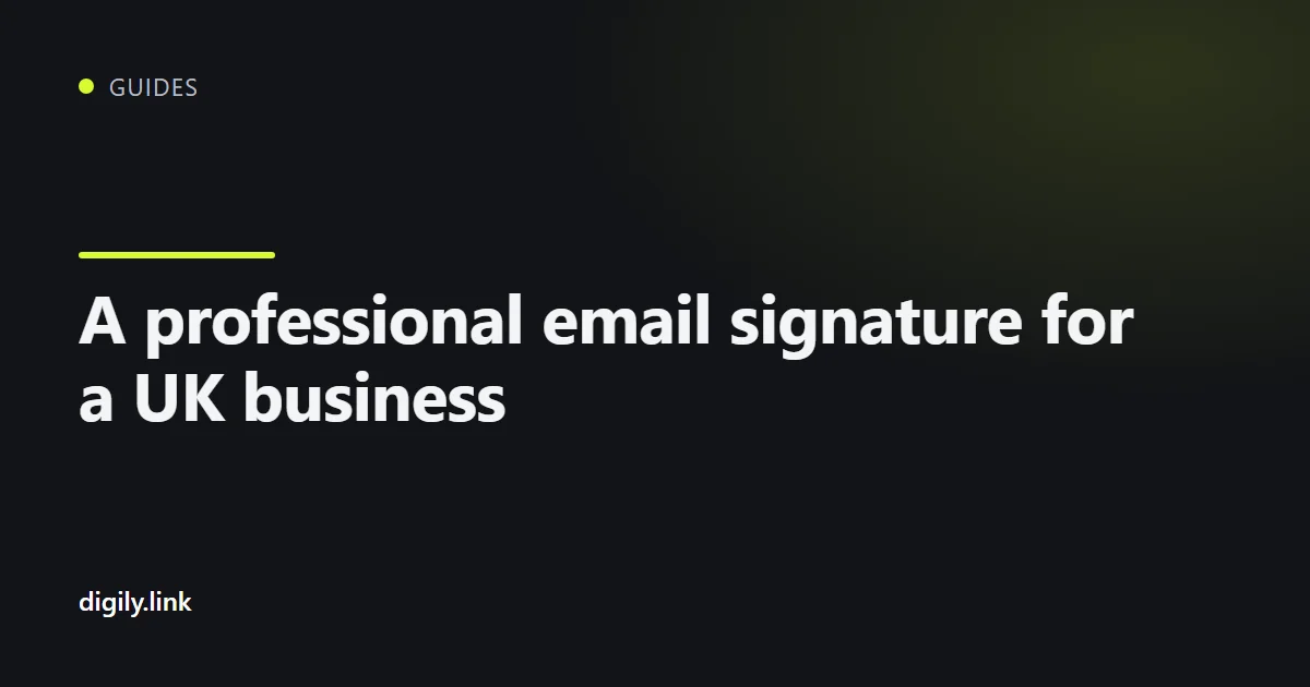 A clean business email signature shown on a laptop and a phone