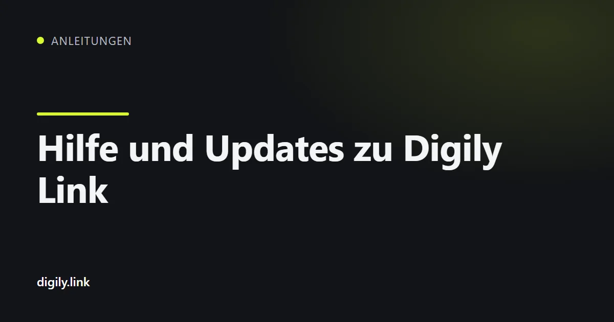 Support- und Community-Kanäle für Digily Link auf einem Smartphone