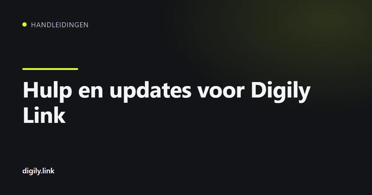Support- en communitykanalen voor Digily Link op een telefoon
