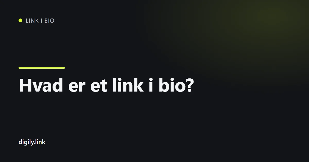 En telefon viser en bio-linkside med et par tydeligt mærkede knapper