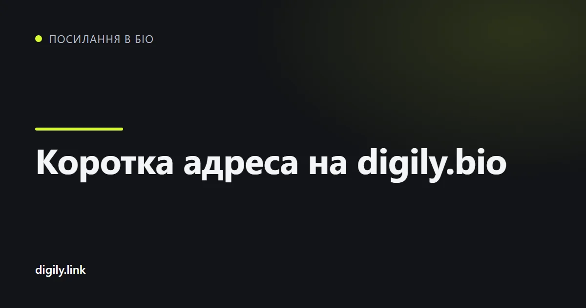 Телефон зі сторінкою посилання в біо за адресою digily.bio