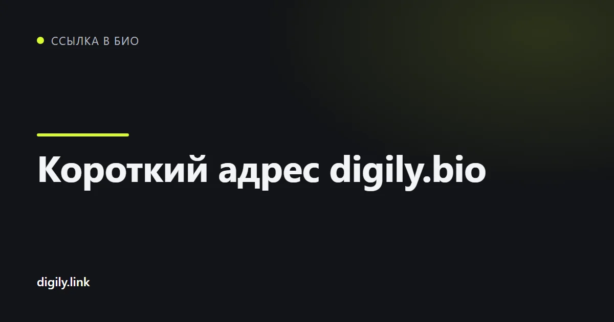 Телефон со страницей ссылки в био по адресу digily.bio