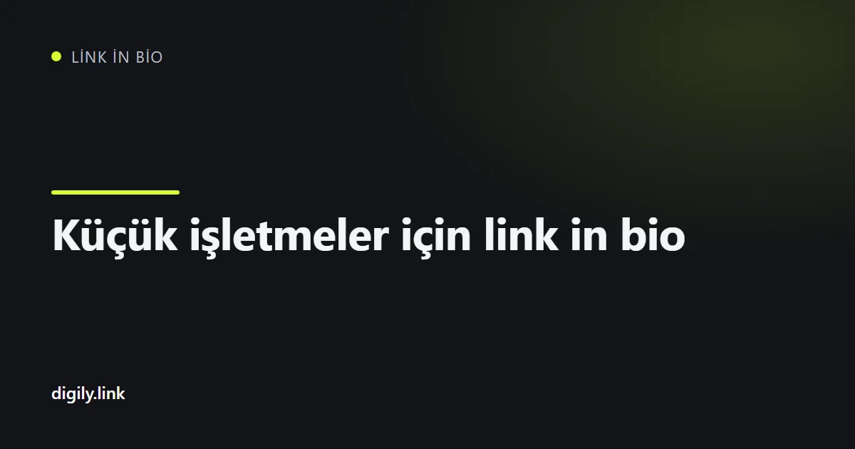 Rezervasyon, yol tarifi ve yorum butonları bulunan küçük işletme bio link sayfası