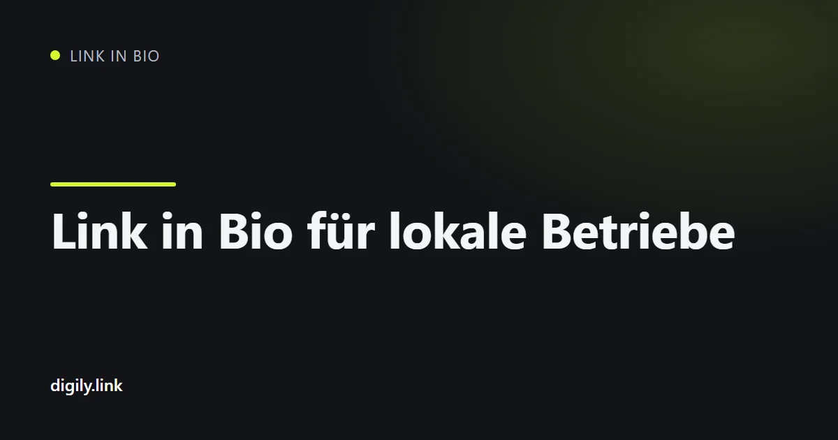 Bio-Link-Seite eines kleinen Betriebs mit Buchung, Anfahrt und Bewertungen
