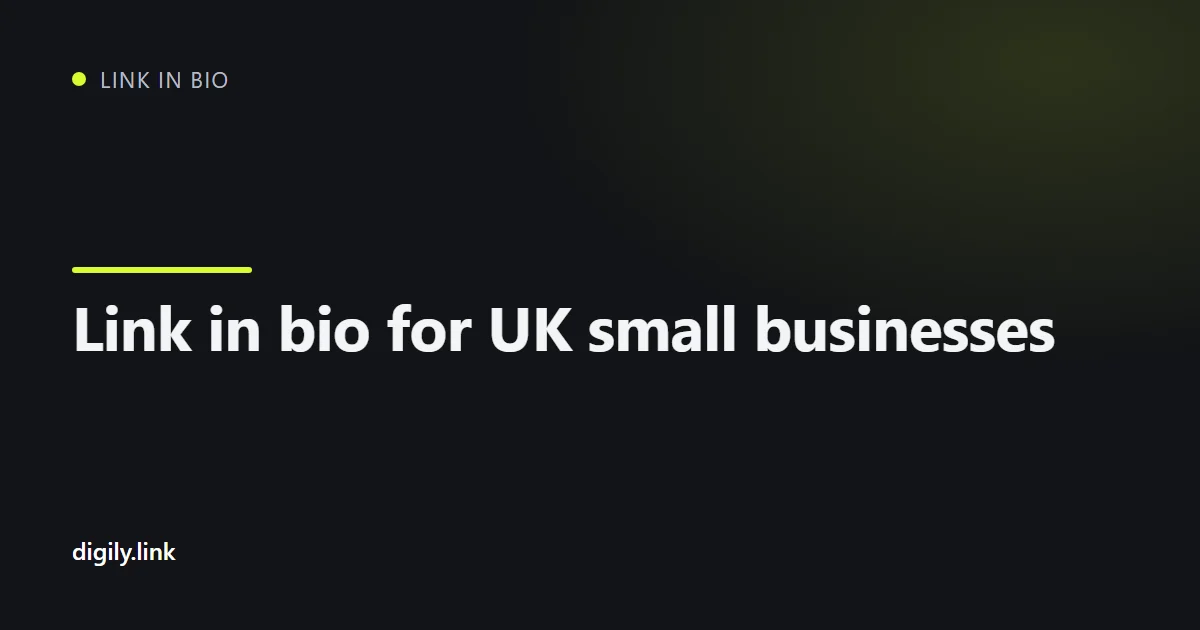 A bio link page for a small business with booking, directions and review buttons