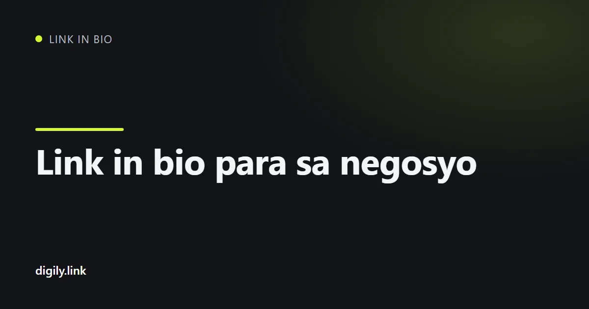 Bio link page ng maliit na negosyo na may mga button para sa booking, direksyon at review