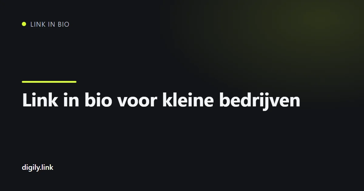 Bio-linkpagina voor een klein bedrijf met knoppen voor boeken, route en reviews