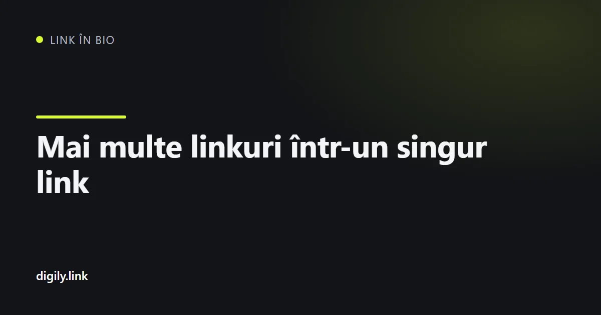 O adresă scurtă care deschide o pagină cu mai multe butoane de link