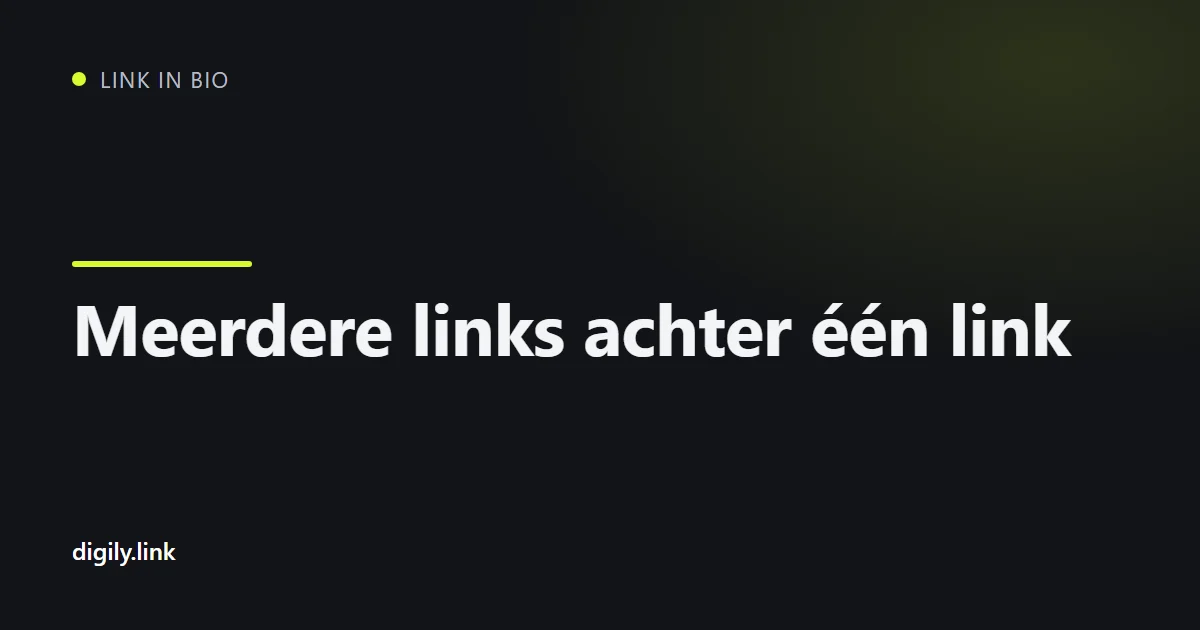 Eén kort adres opent een pagina met meerdere linkknoppen