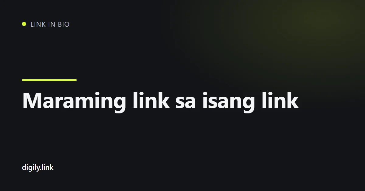 Isang maikling address na nagbubukas ng page na may maraming link button