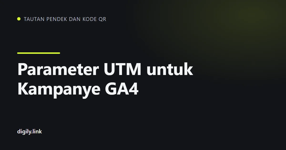 Tautan kampanye berparameter UTM yang ditampilkan di ponsel